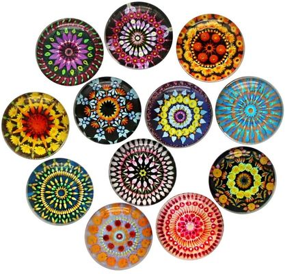 ποιότητας  Factory Customized High Quality Crystal Glass Refrigerator Magnet Fridge Sticker Customized Mandala Holiday Gift Decorate Home εργοστάσιο